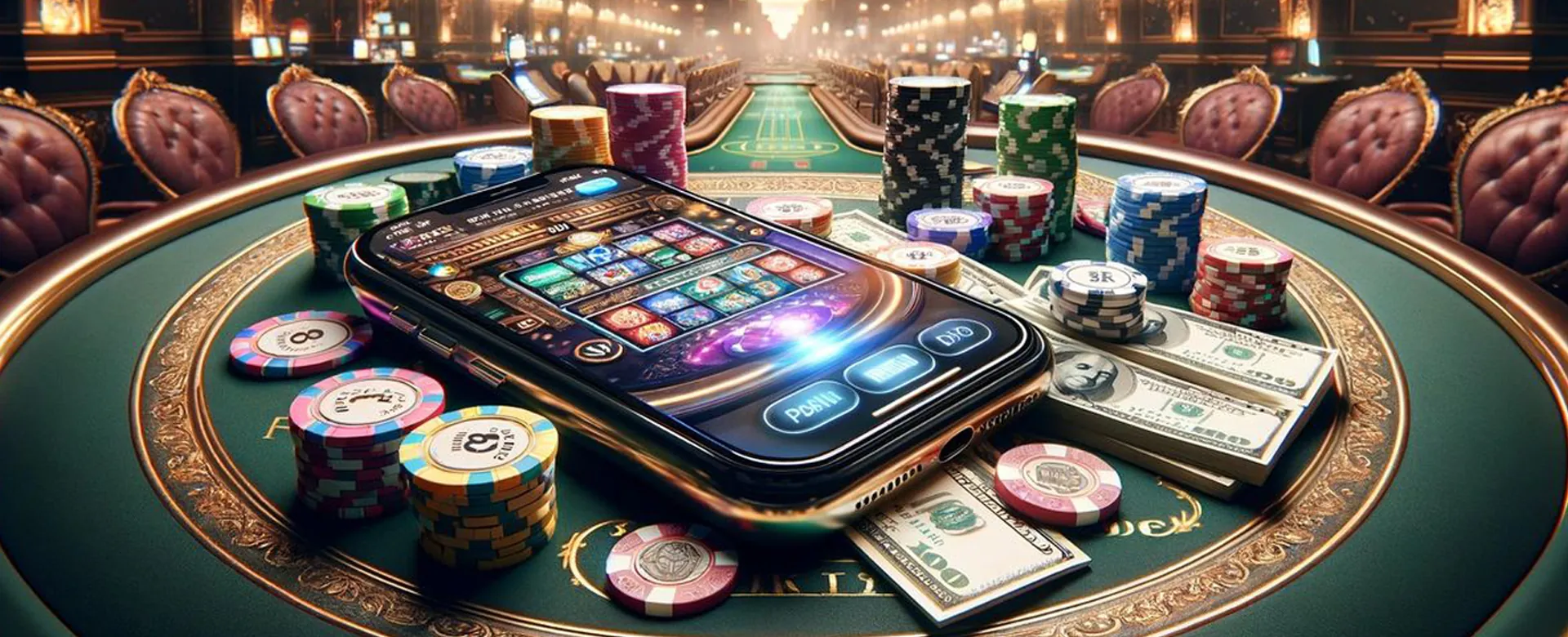 Dynamic background image of Roobet Crypto Casino gaming environment